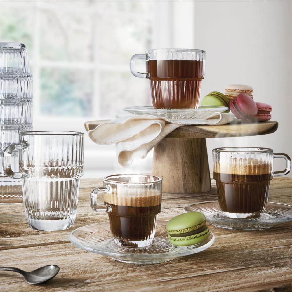 UPKOCH Set di 4 Tazze da caffè in alla Fragola, in Trasparente, Tazza da caffè UPKOCH Set di 4 Tazze da caffè in alla Fragola, in Trasparente, Tazza da caffè