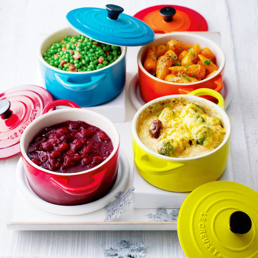 Le Creuset Set 4 Mini Cocotte Metallics 0,25L in Gres Porcellanato Le Creuset Set 4 Mini Cocotte Metallics 0,25L in Gres Porcellanato
