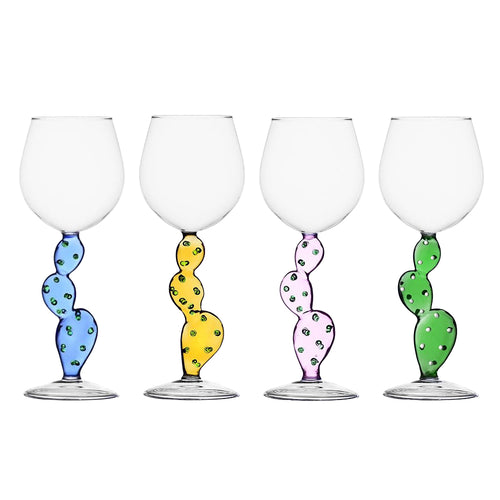 35 cl - Ichendorf Desert Plants Calice Multiuso In Vetro Borosilicato - Set 4 Pz
