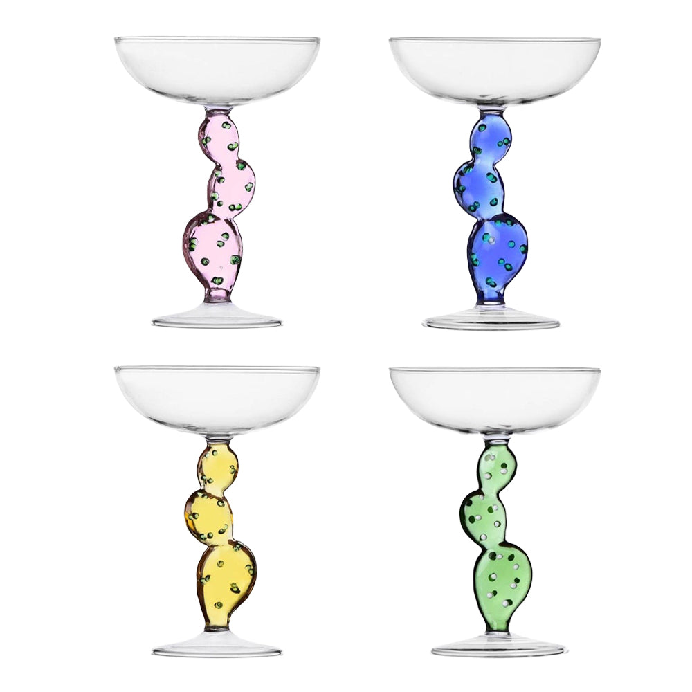 30 cl - Ichendorf Desert Plants Coppa Champagne In Vetro Borosilicato - Set 4 Pz