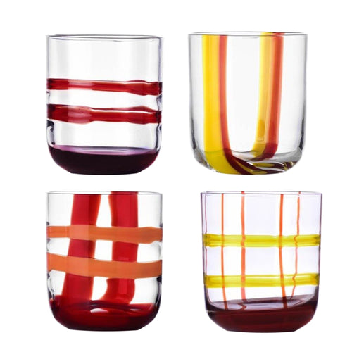 35 cl - Ichendorf Gesti Tumbler Bicchiere Acqua In Vetro Borosilicato - Set 4 Pz