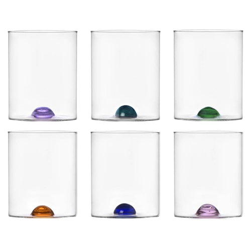 35 cl - Ichendorf Luna Tumbler Bicchiere Acqua In Vetro Borosilicato - Set 6 Pz