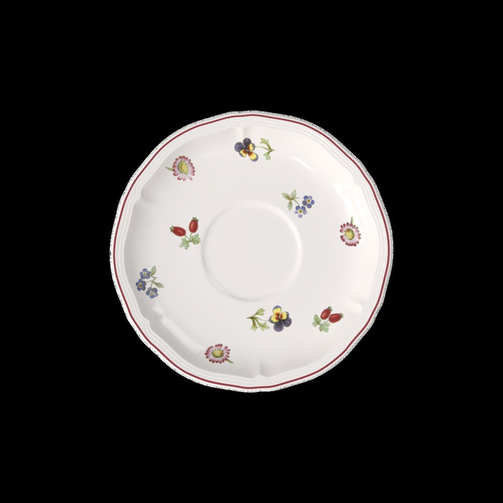 17 cm - Villeroy & Boch Petite Fleur Piattino Tazza Cappuccino In Porcellana Premium - Set 6 Pz