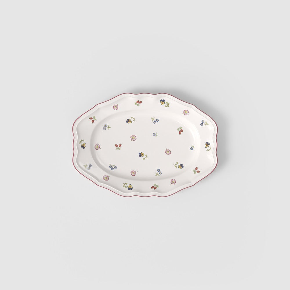 36.70x26.40 cm - Villeroy & Boch Petite Fleur Vassoio Piatto Presentazione In Porcellana Premium