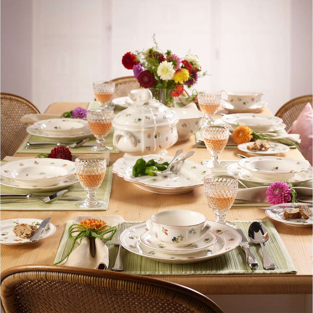 36.70x26.40 cm - Villeroy & Boch Petite Fleur Vassoio Piatto Presentazione In Porcellana Premium