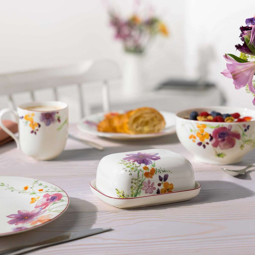 14.8x12.3 cm - Villeroy & Boch Mariefleur Basic Porta Burro In Porcellana Premium