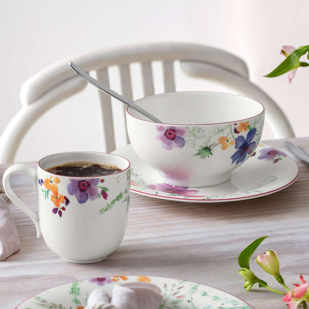 21.5 cm - Villeroy & Boch Mariefleur Basic Piatto Dessert In Porcellana Premium - Set 6 Pz