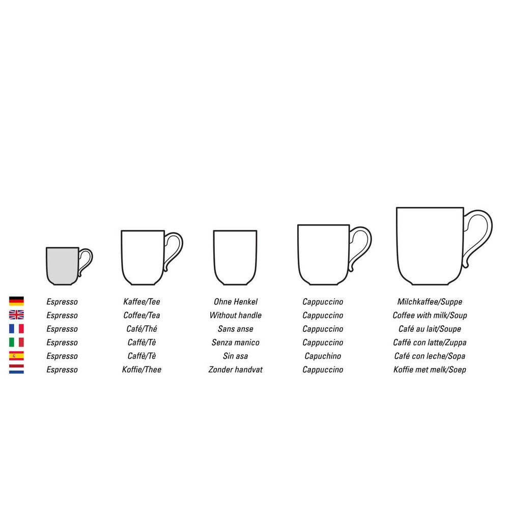 5 cl - Villeroy & Boch Mariefleur Gris Basic Tazzina Caffè In Porcellana Premium - Set 6 Pz