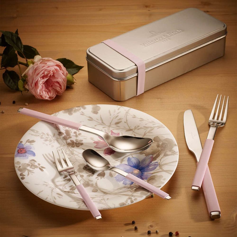 21.5 cm - Villeroy & Boch Mariefleur Gris Basic Piatto Dessert In Porcellana Premium - Set 6 Pz