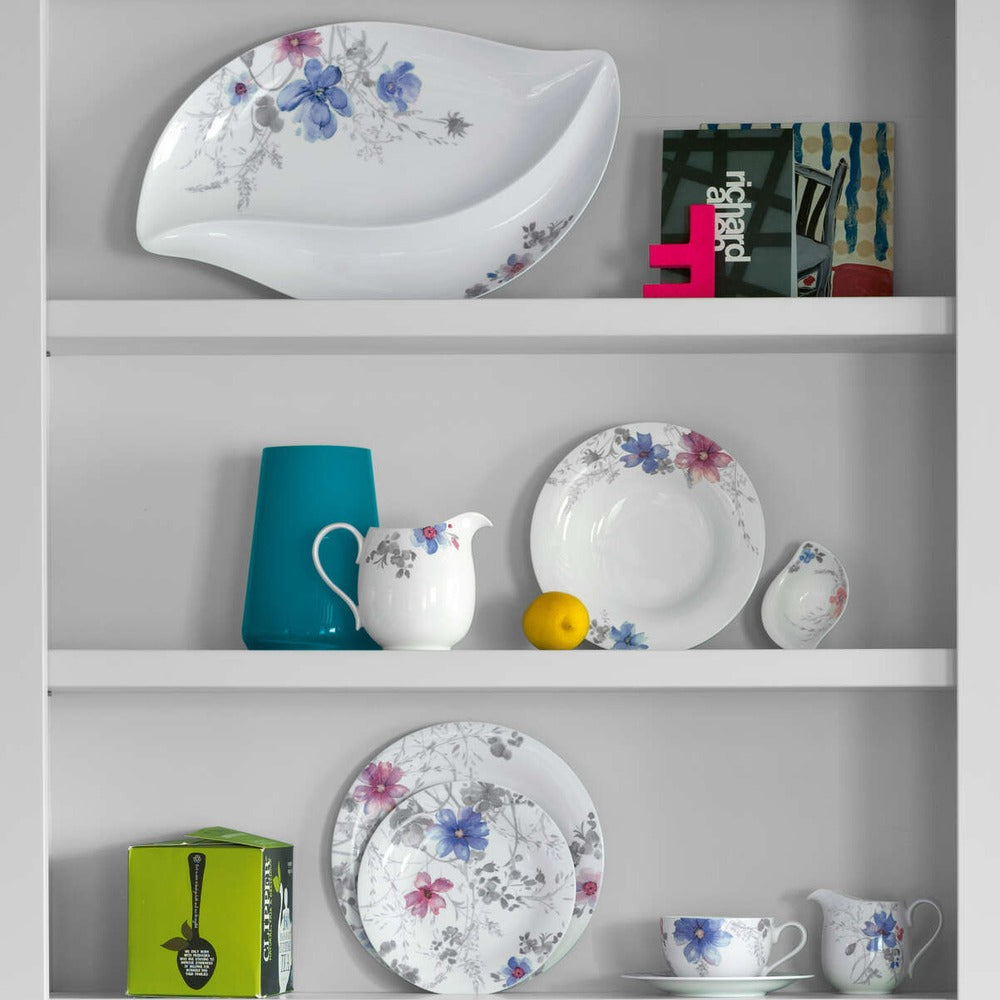 21 cl - Villeroy & Boch Mariefleur Gris Basic Piatto Fondi In Porcellana Premium - Set 6 Pz