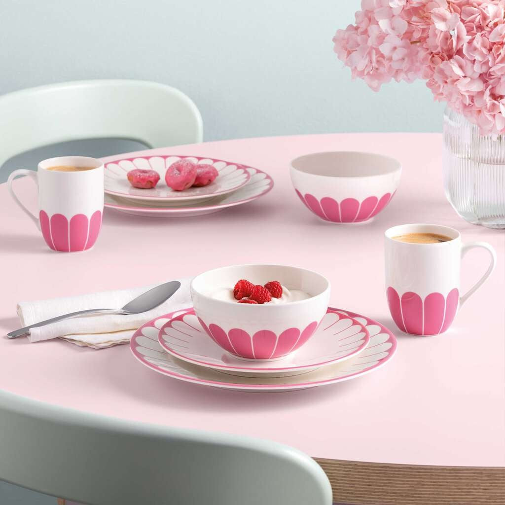 43 cl - Villeroy & Boch Fleur Ciotola Cereali In Porcellana Premium Set 4 Pz