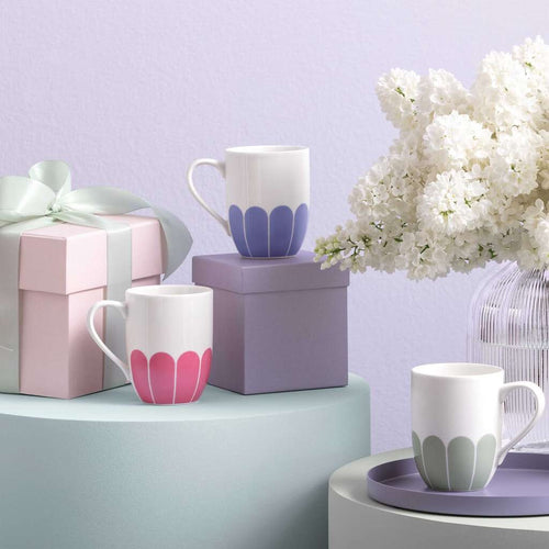 29 cl - Villeroy & Boch Fleur Tazza Cappuccino In Porcellana Premium Set 6 Pz