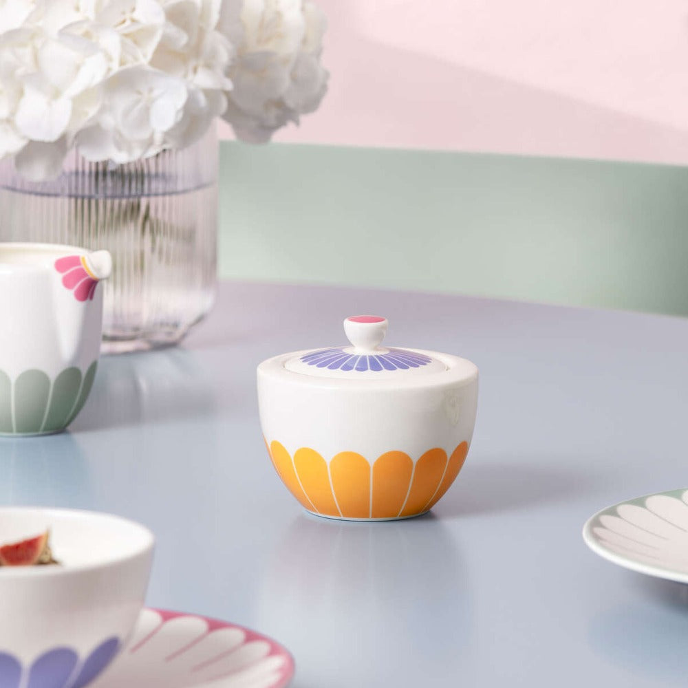 9.9 cm - Villeroy & Boch Fleur Zuccheriera Barattolo Marmelate In Porcellana Premium