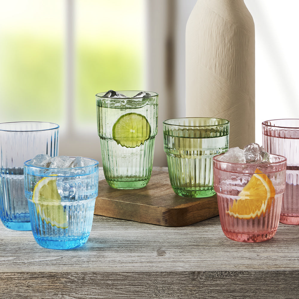 38 cl - Barshine Verre À Cocktail en Verre Trempé - Ensemble 6 Pcs