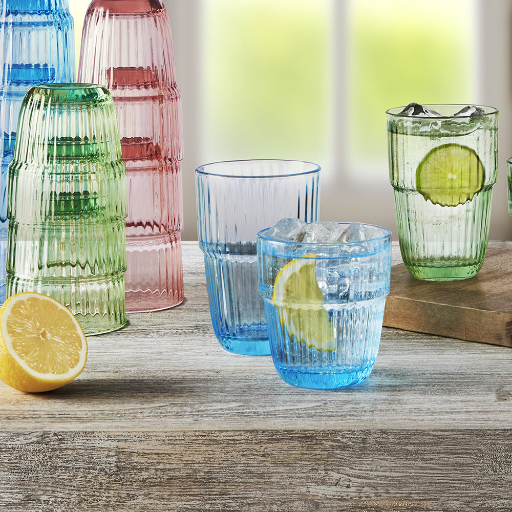 38 cl - Barshine Verre À Cocktail en Verre Trempé - Ensemble 6 Pcs