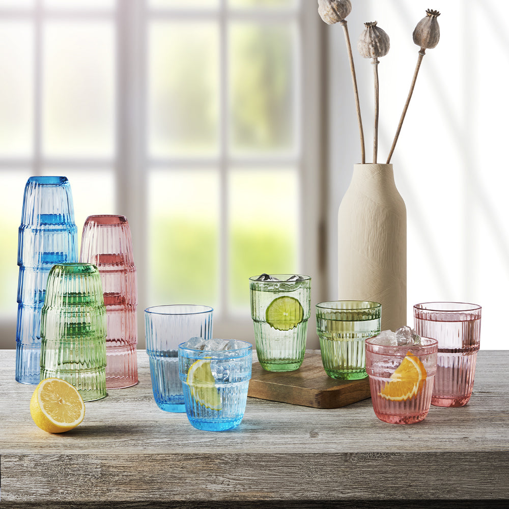 38 cl - Barshine Verre À Cocktail en Verre Trempé - Ensemble 6 Pcs
