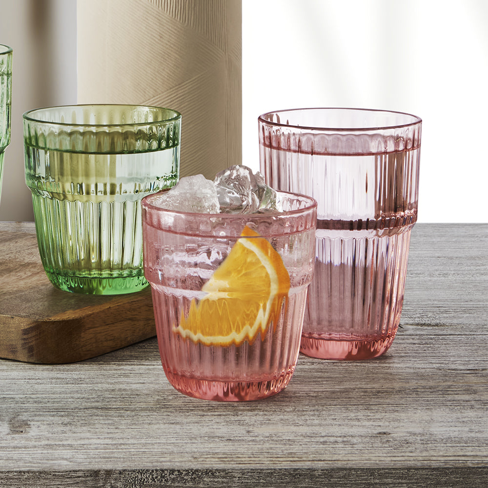 38 cl - Barshine Verre À Cocktail en Verre Trempé - Ensemble 6 Pcs