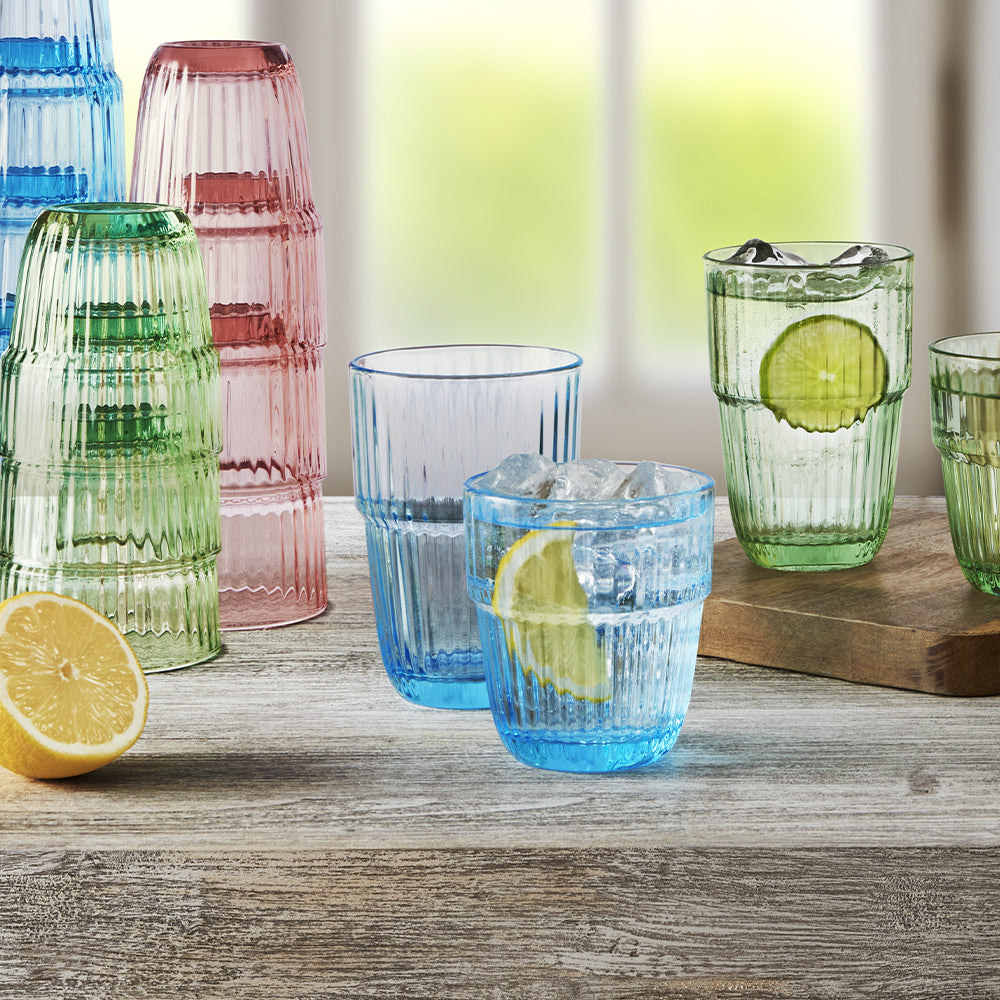 38 cl - Barshine Verre À Cocktail en Verre Trempé - Ensemble 6 Pcs