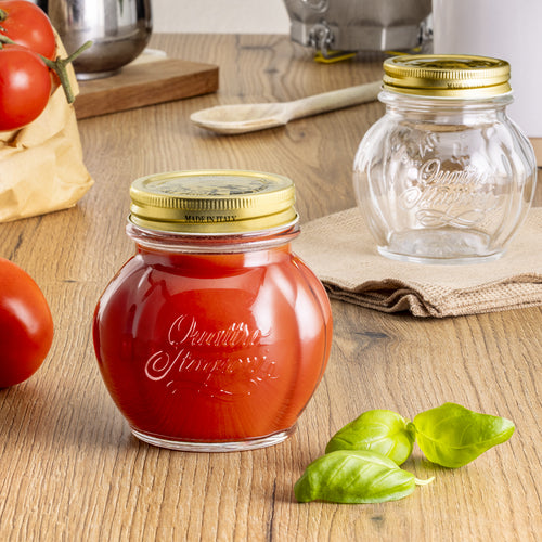 48.5 cl - Bormioli Rocco Quattro Stagioni Pomodoro Vasetto In Vetro Con Capsula - Set 12 Pz