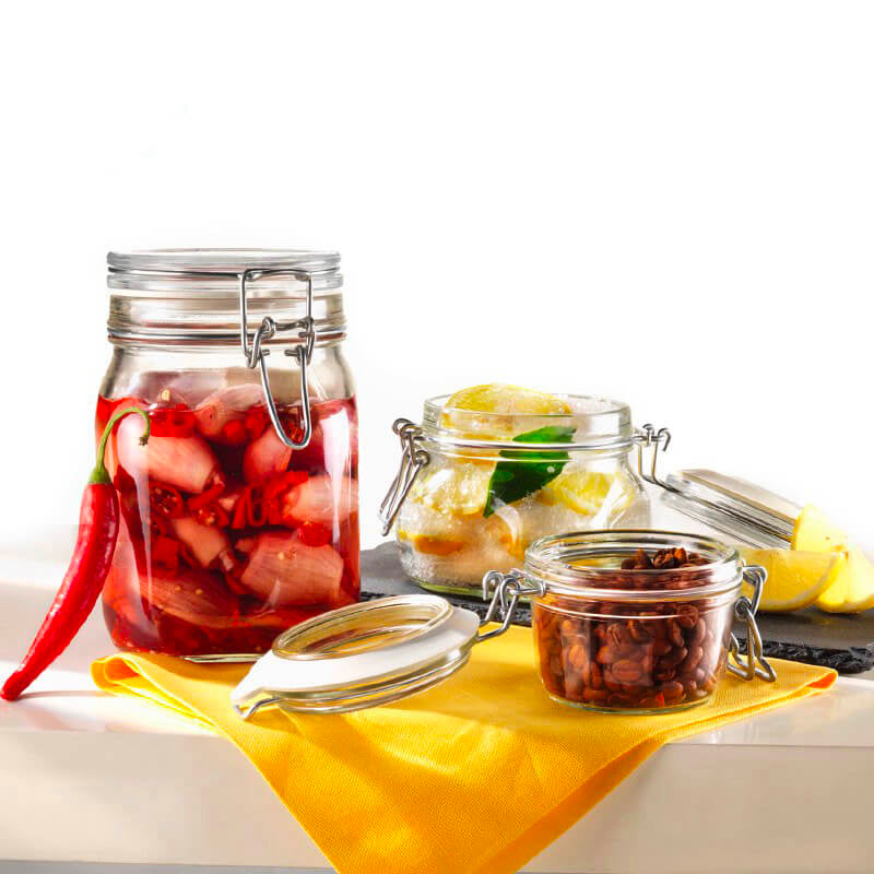 12 5 Cl Bormioli Rocco Fido Vasetto Ermetico Cilindrico In Vetro Set 12 Pz