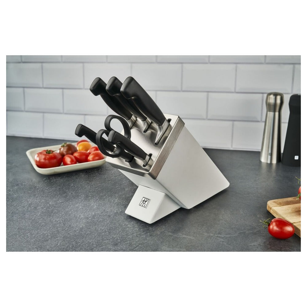 Zwilling 4 Stars Set Coltelli Con Ceppo In Frassino - Set 7 Pz