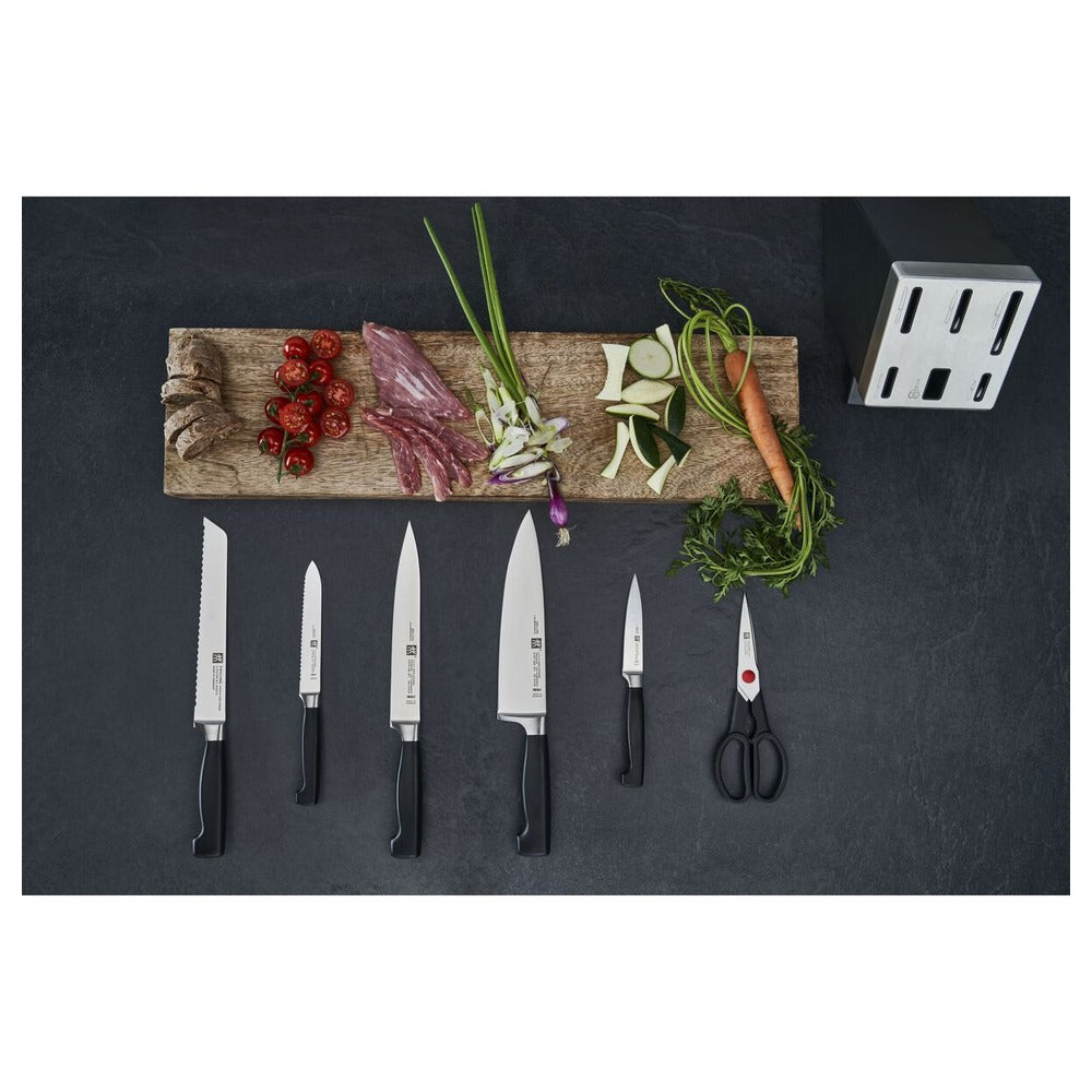 Zwilling 4 Stars Set Coltelli Con Ceppo In Frassino - Set 7 Pz