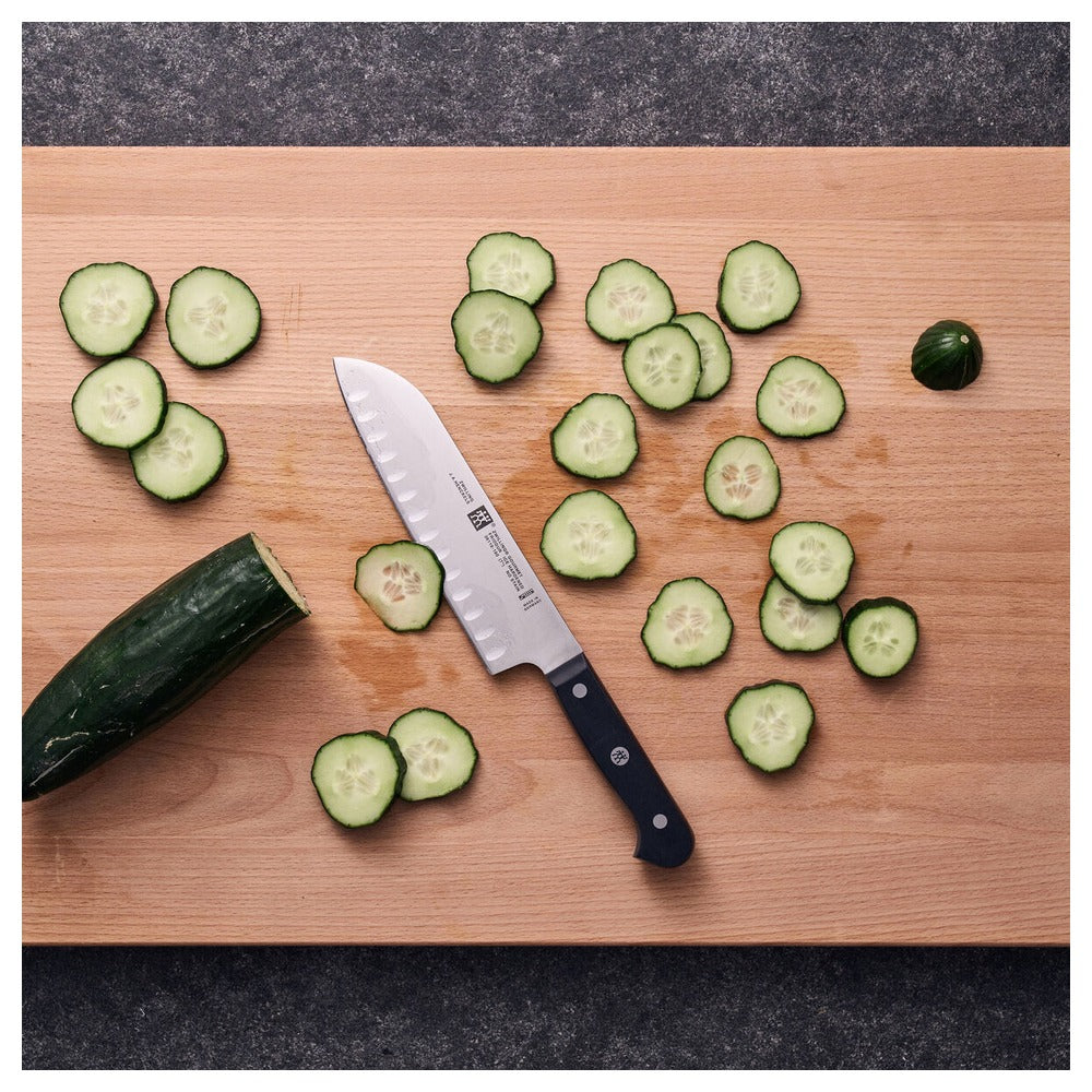 18 cm - Zwilling Gourmet Coltello Santoku Alveolato In Acciaio Inox