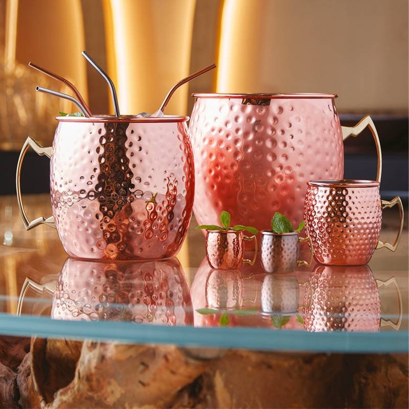 6 Cl Paderno Moscow Mule Mug In Acciaio Inox Set 4 Pz