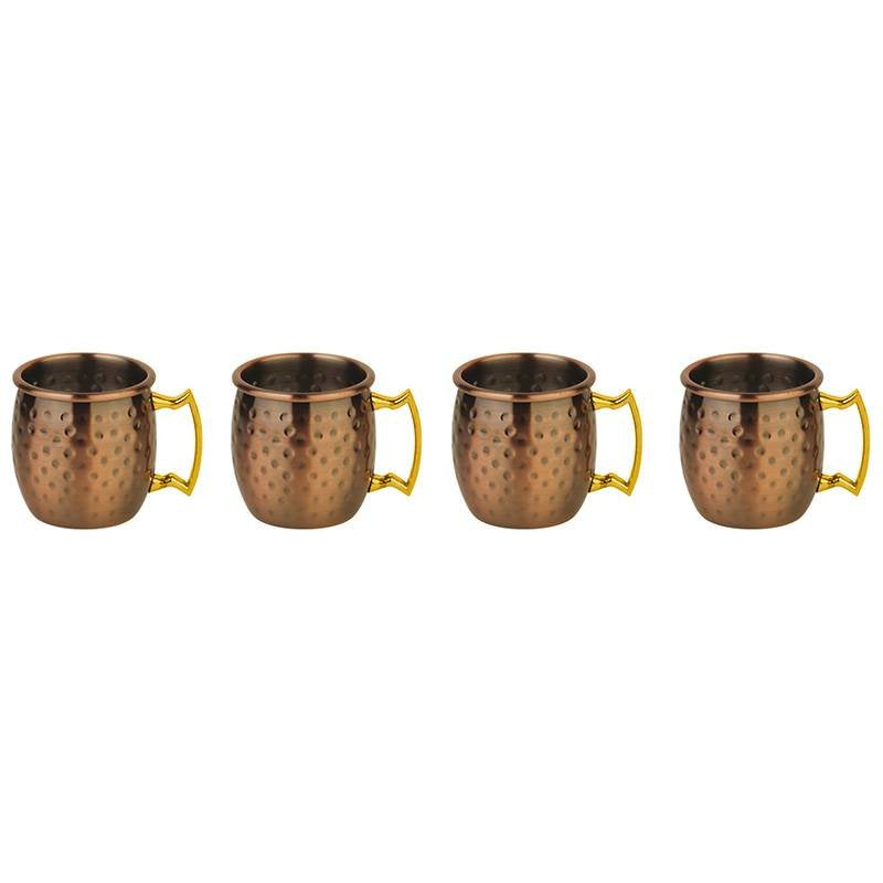 6 Cl Paderno Moscow Mule Mug In Acciaio Inox Set 4 Pz