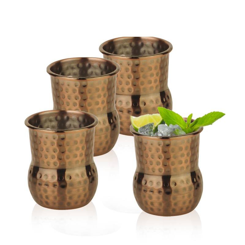 6 Cl Paderno Mug Julep Bicchiere Cocktail In Acciaio Inox Set 4 Pz