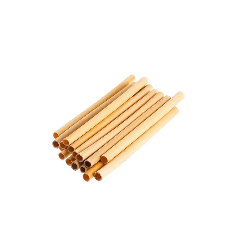 14 Cm Paderno Cannucce 5 7 Mm In Bambu Set 24 Pz