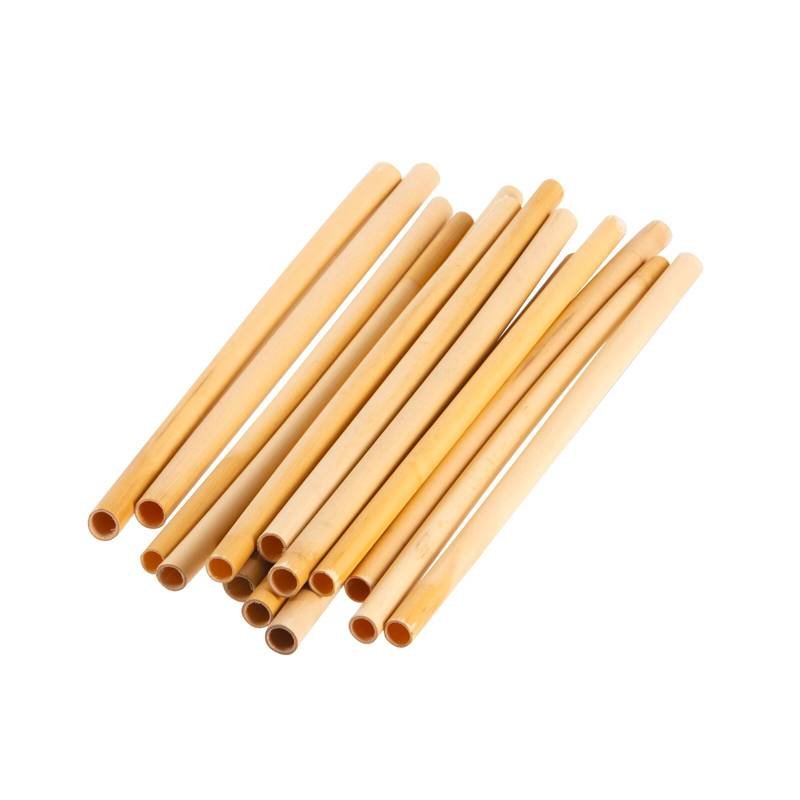20 Cm Paderno Cannucce 5 7 Mm In Bambu Set 24 Pz