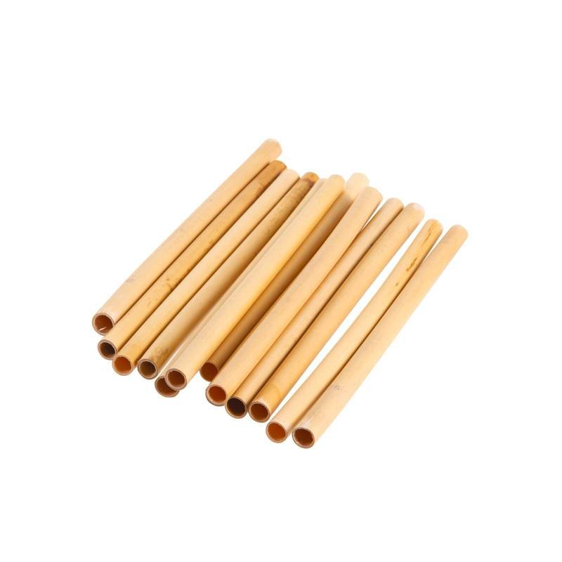14 Cm Paderno Cannucce 10 12 Mm In Bambu Set 24 Pz