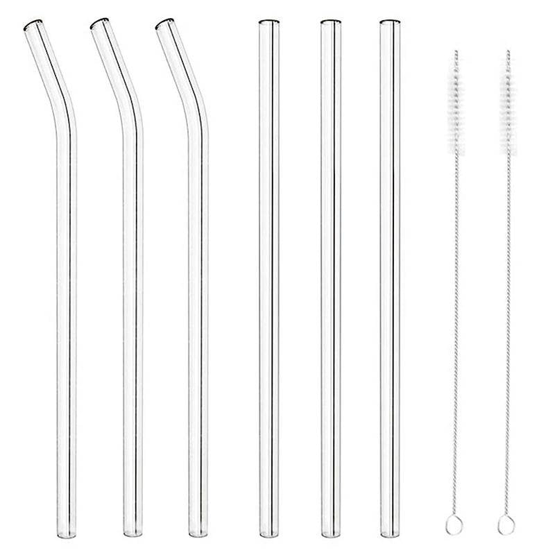 21 5 Cm Paderno Cannucce Riutilizzabili 10 Mm In Vetro Set 8 Pz