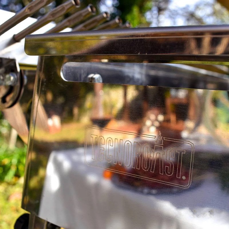 Tecnoroast 40 Single Large Griglia A Carbone Con Giraspiedini Automatico