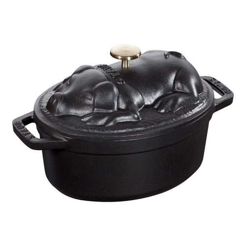 17 cm - Staub La Cocotte Casseruola Cocotte Maialino Ovale In Ghisa
