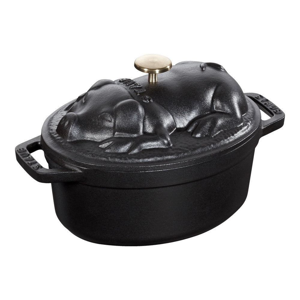 17 cm - Staub La Cocotte Casseruola Cocotte Maialino Ovale In Ghisa