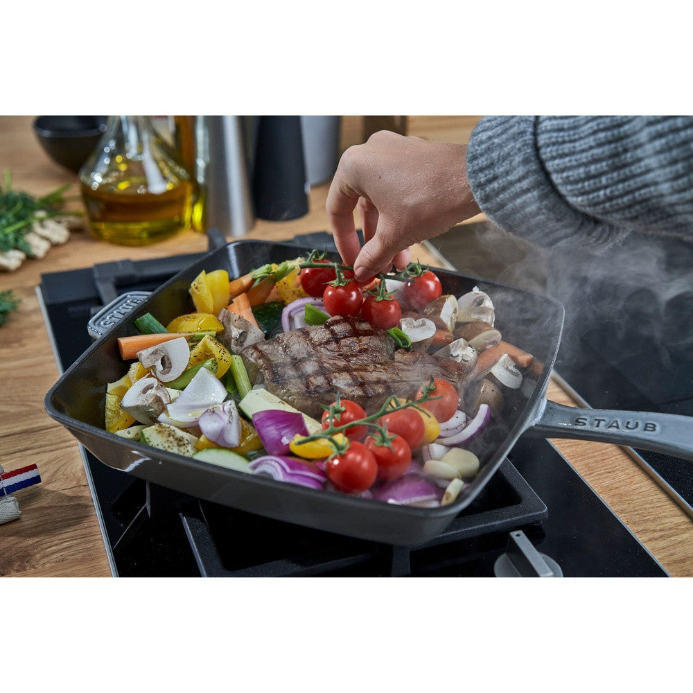 30 cm - Staub Grill Pans Bistecchiera Quadrata In Ghisa