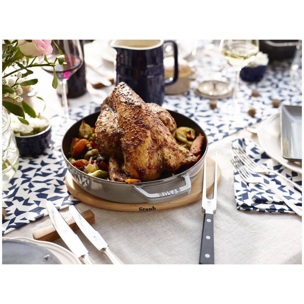 29 cm - Staub Specialities Sottopentola Ovale In Legno Di Faggio