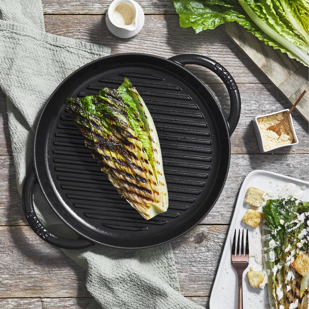 26 cm - Staub Grill Pans Bistecchiera Rotonda In Ghisa