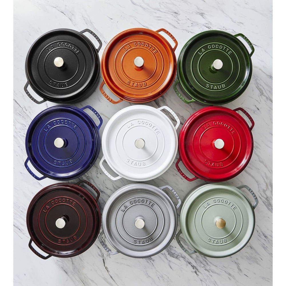 28 cm - Staub Cocotte Casseruola Rotonda In Ghisa Smaltata