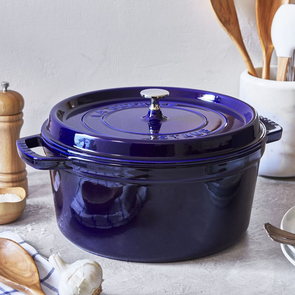 28 cm - Staub Cocotte Casseruola Rotonda In Ghisa Smaltata