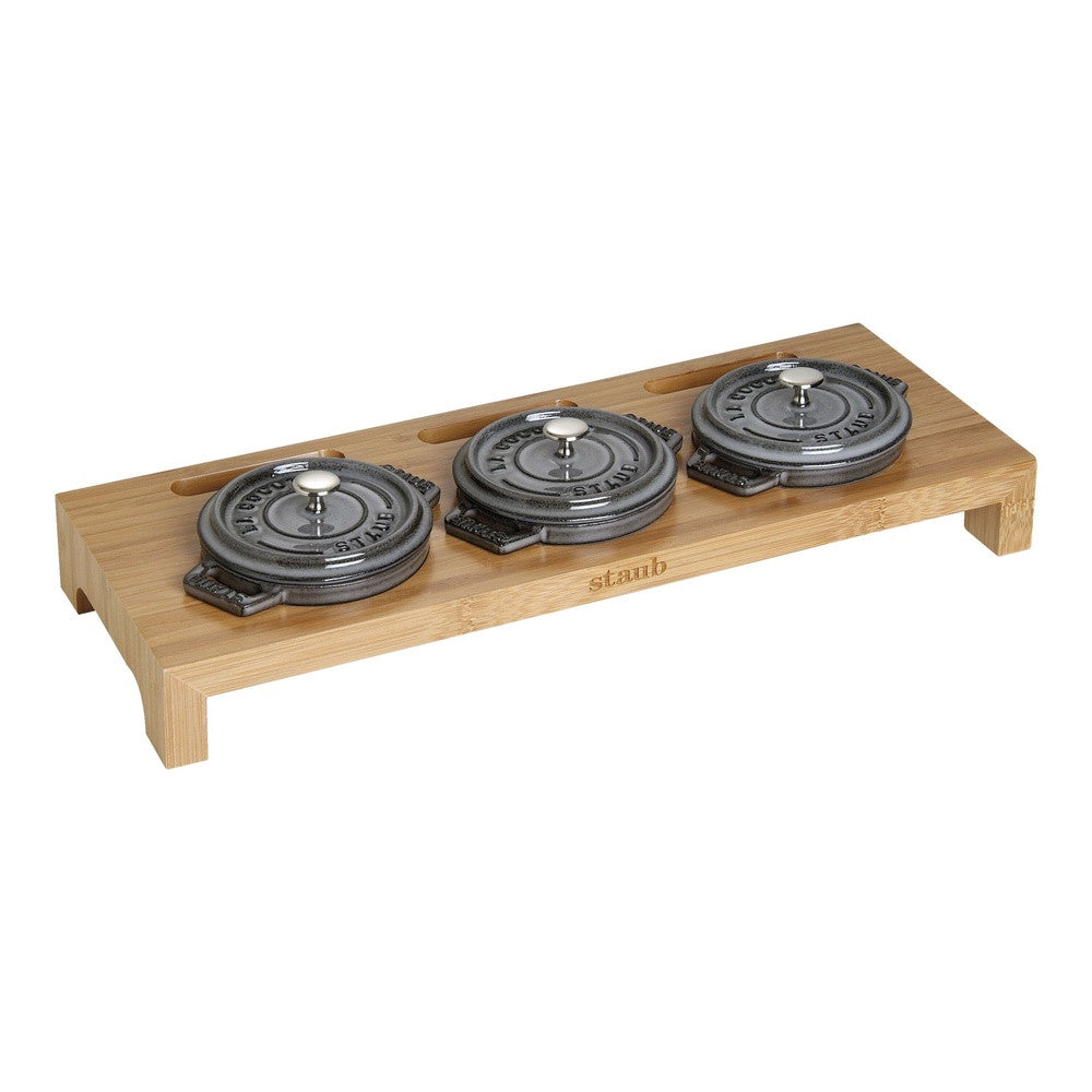 42x16 cm - Staub Specialities Supporto Cocotte Rettangolare In Bambù