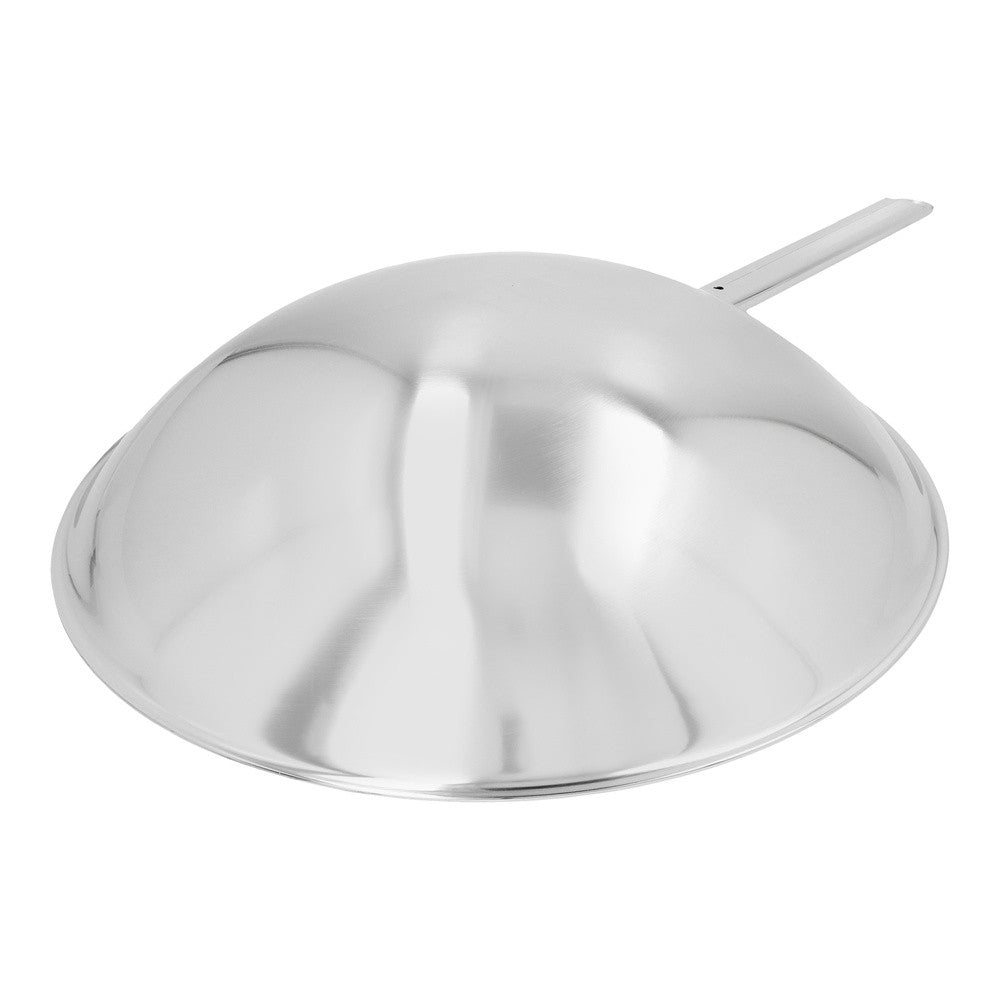 36 cm - Demeyere Apollo Wok Fondo Tondo In Acciaio Inox 18/10