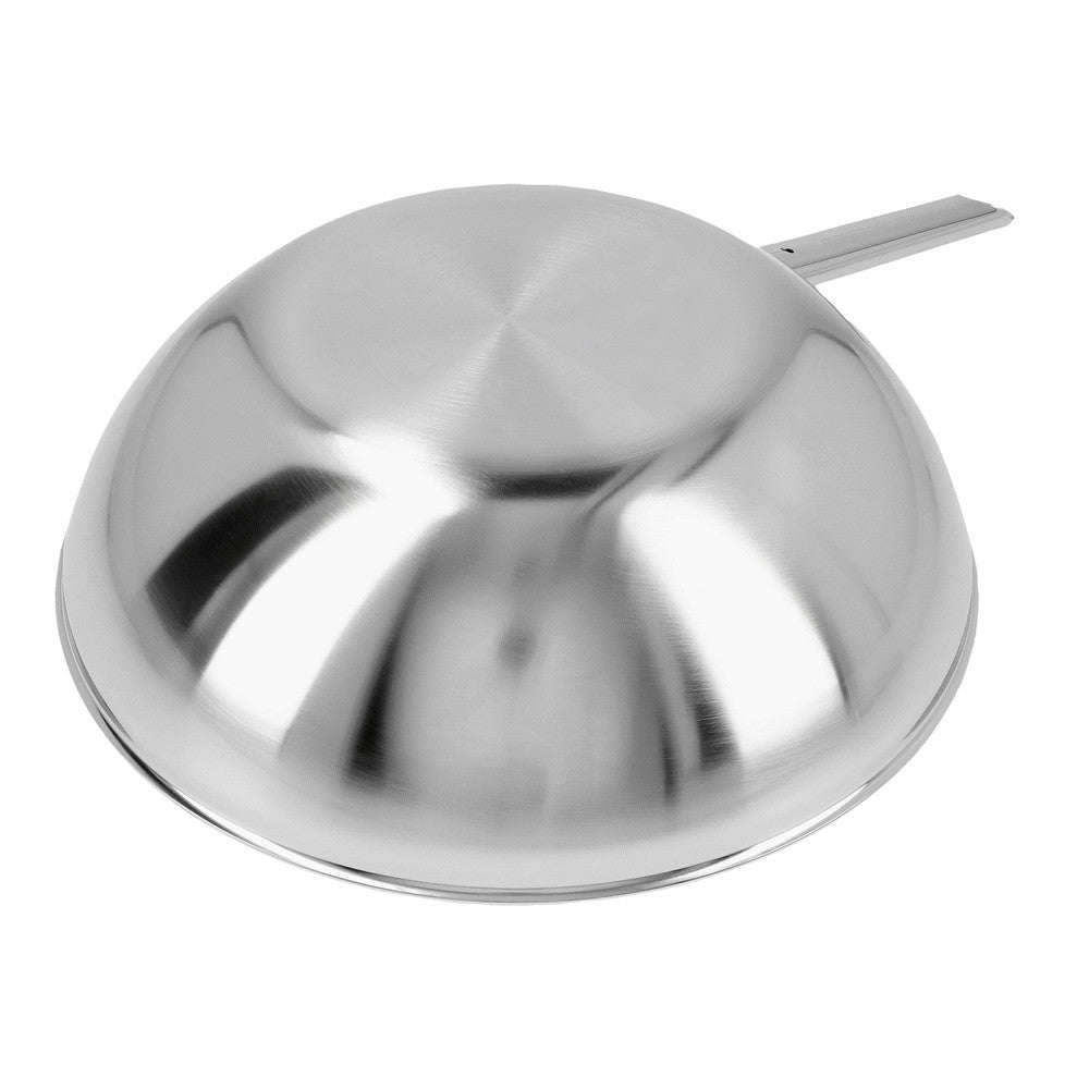 Demeyere Apollo Wok Fondo Piatto In Acciaio Inox 18/10