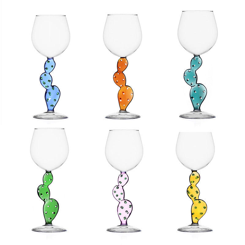 35 Cl Ichendorf Desert Plants Calice Acqua Cactus In Vetro Borosilicato Set 6 Pezzi