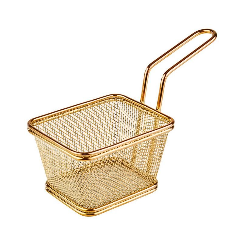 10X8 5 Cm Paderno Tableware Buffet And Display Cestello Porta Snack Quadrato In Acciaio Inox