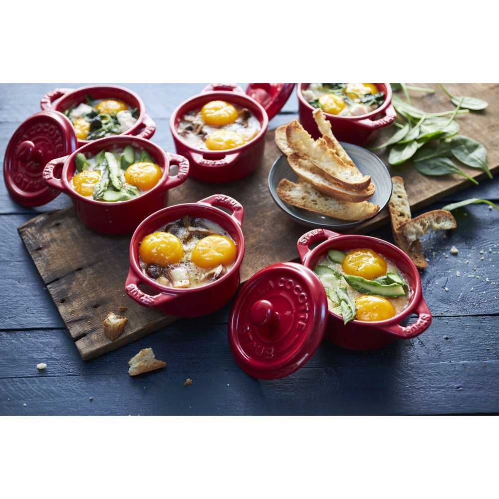 10 cm - Staub Ceramique Mini Cocotte Rotonda In Ceramica - Set 4 Pz