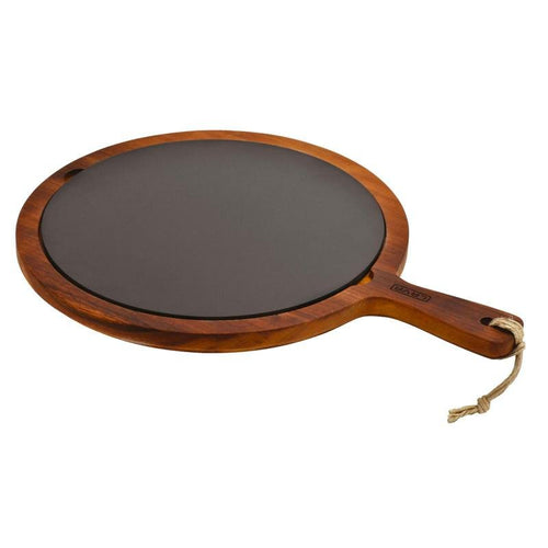 31 Cm Paderno Tableware Buffet And Display Piatto In Ghisa Con Supporto In Legno