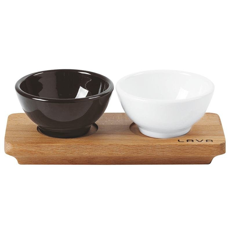 20X8 Cm Paderno Happy Hour Vassoio Porta Snack Con Inserti In Legno